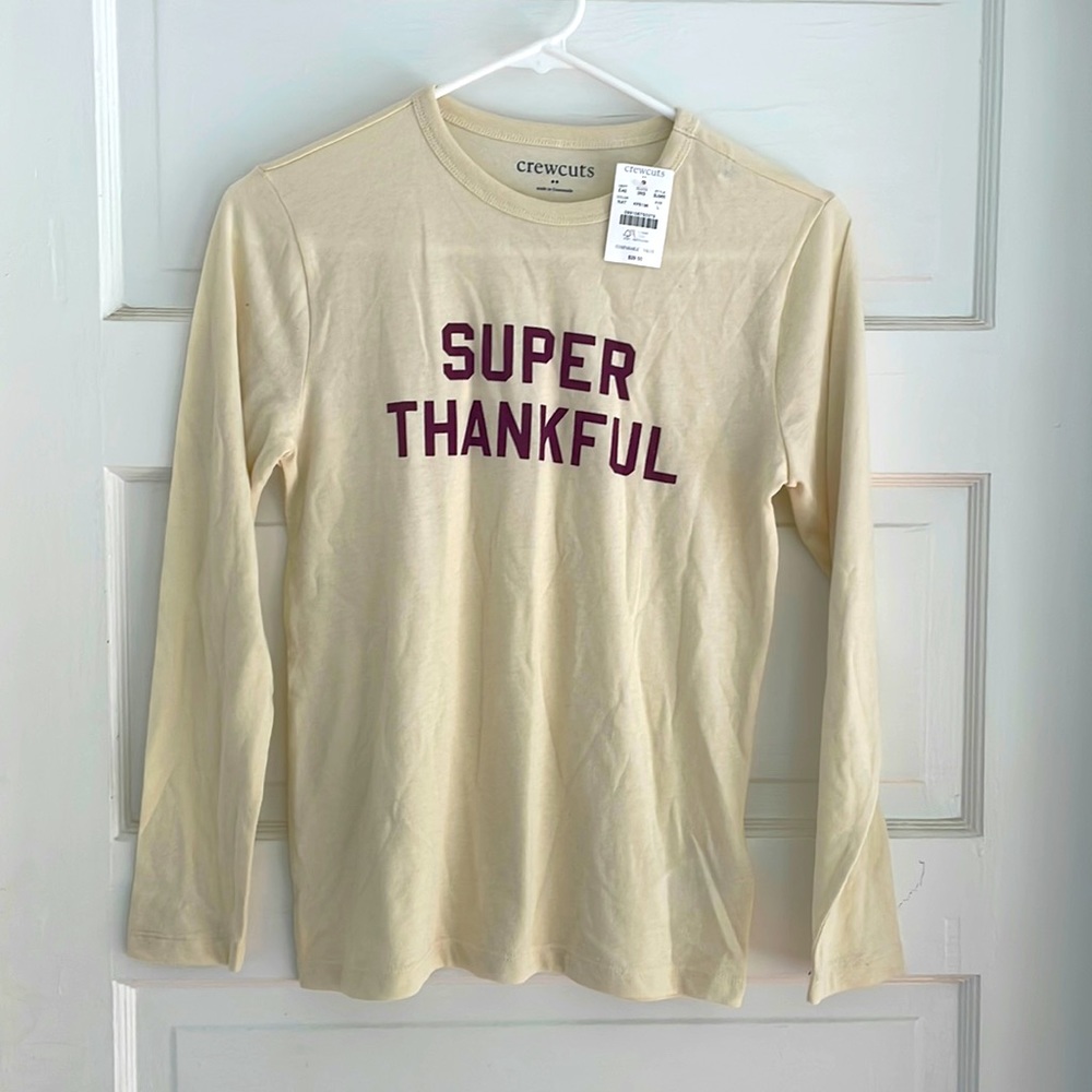 NWT Crewcuts Super Thankful shirt